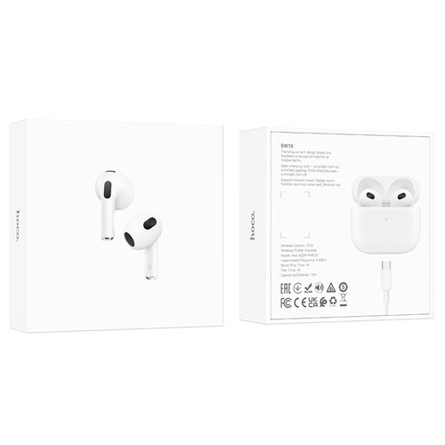 Hoco True Wireless Stereo Headset with Charging Case EW76 - White