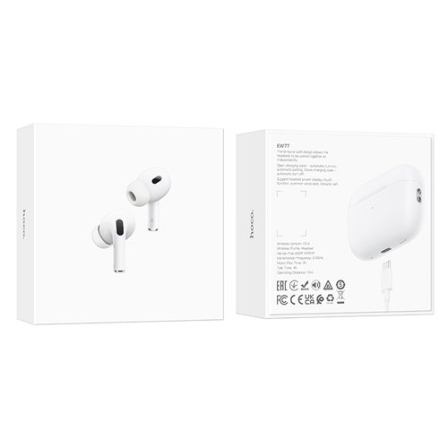 Hoco True Wireless Stereo Headset with Charging Case EW77 - White