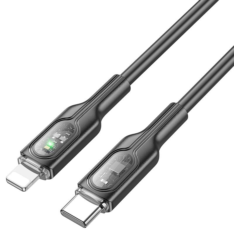 Hoco Type-C to Lightning 1mtr U110 Cable Black